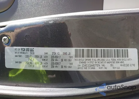 2017 Chrysler Pacifica Touring-L Plus из США, поврежденный, VIN 2C4RC1EG0HR577574